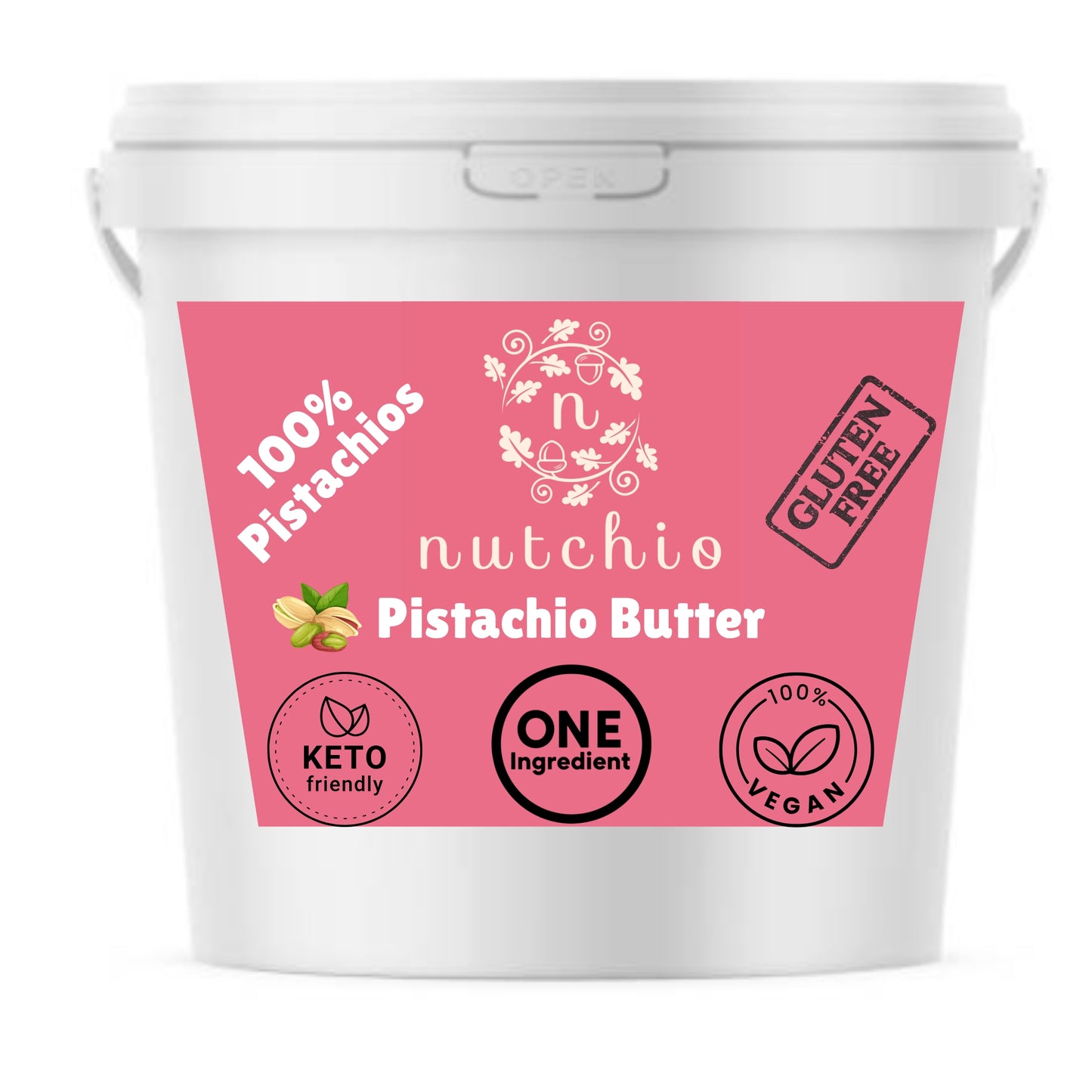 Pistachio Butter (100% Pistachios) Wholesale - 4 lbs Jar