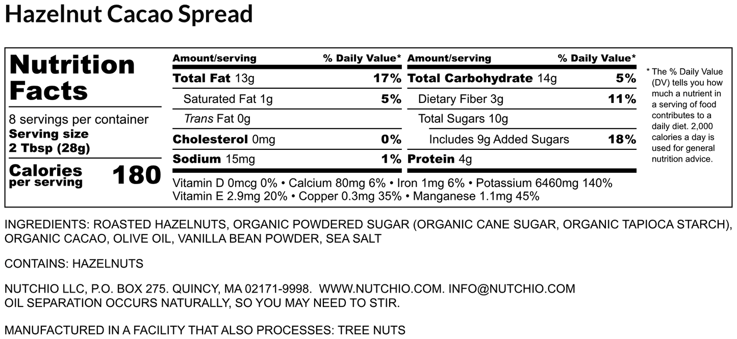 Hazelnut Cacao Spread