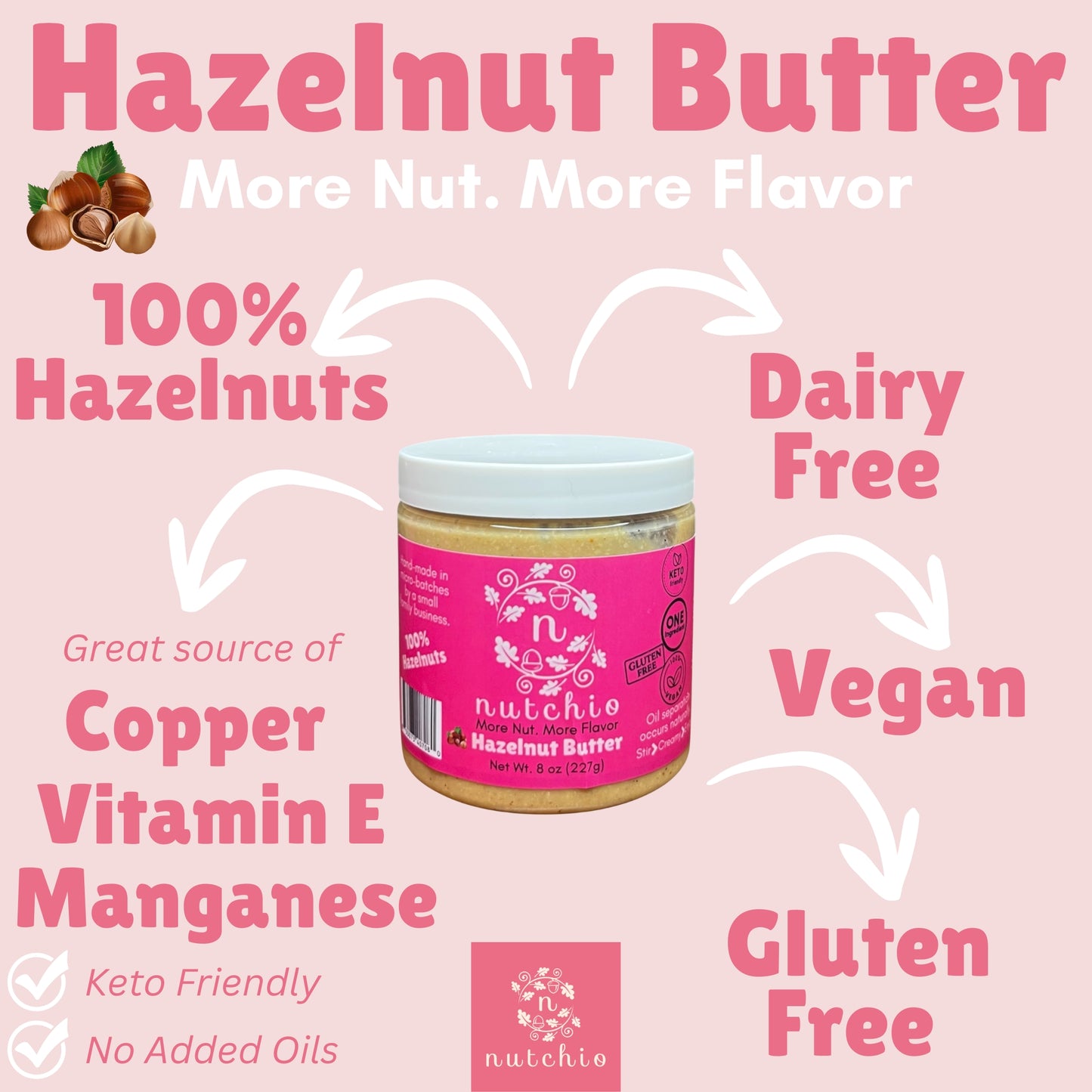 Hazelnut Butter (100% Hazelnuts)
